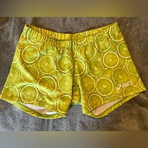 Asics Women's Lime Patterned Shorts